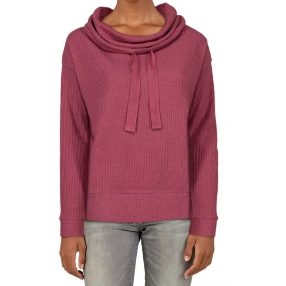 Natural Reflections Pink Cowl Neck Pullover Size M